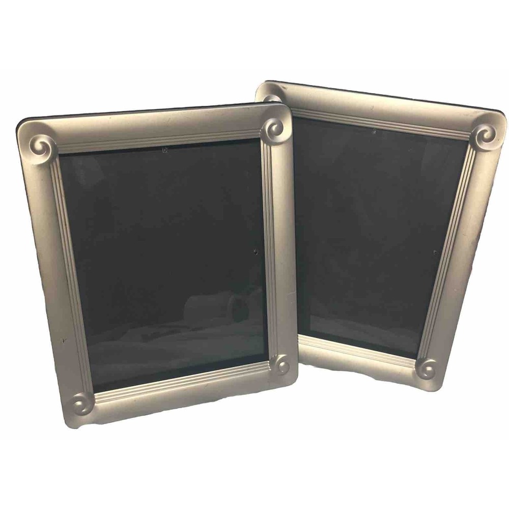 Silver Satin Art Deco Photo Frames Fetco Size 9.5 X 7.5